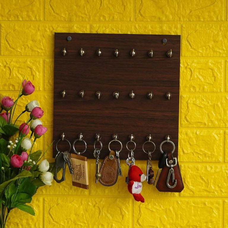 21 hooks wooden key holder