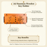 jai hanuman wooden key holder