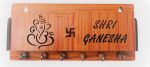 shree ganesh wooden key holder