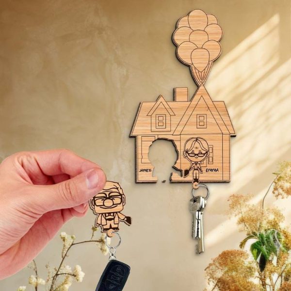 up wooden key holder